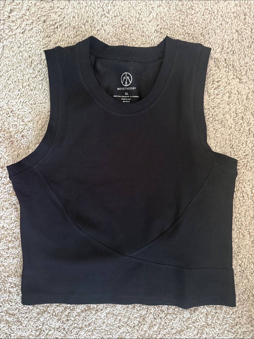 Theory Black Ribbed Sleeveless Tank